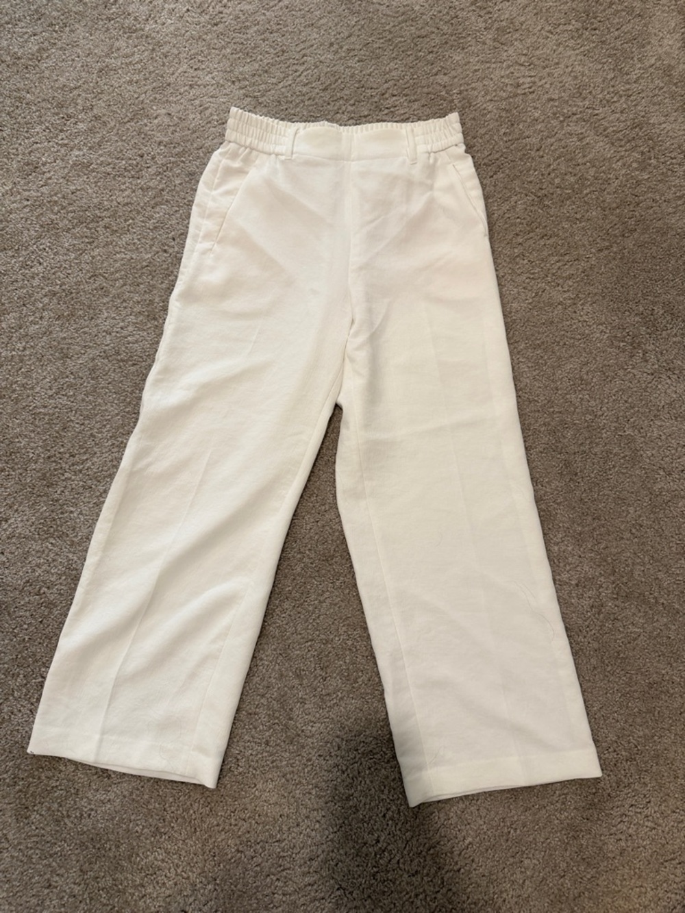 Wilfred Cropped White Elastic Waist Pants- from aritzia